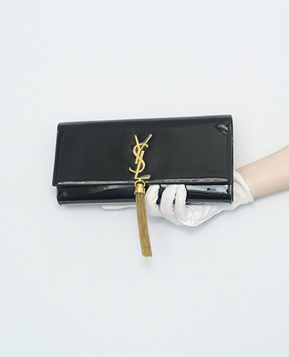 Cassandra Tassel Clutch, front view